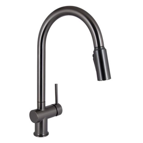 Змішувач для кухні Qtap Rozcesti з висувним виливом з під'єднанням для питної води QTROZ366GMB45939