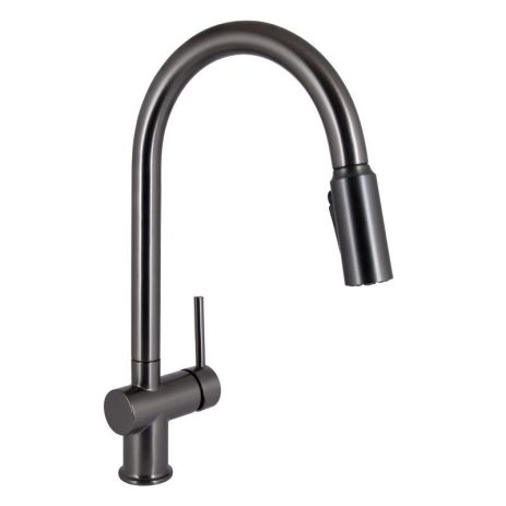 Змішувач для кухні Qtap Rozcesti з висувним виливом з під'єднанням для питної води QTROZ366GMB45939