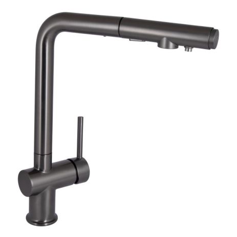 Змішувач для кухні Qtap Rozcesti з висувним виливом з під'єднанням для питної води QTROZ367GMB45942