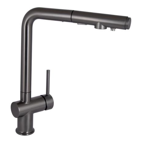 Змішувач для кухні Qtap Rozcesti з висувним виливом з під'єднанням для питної води QTROZ367GMB45942