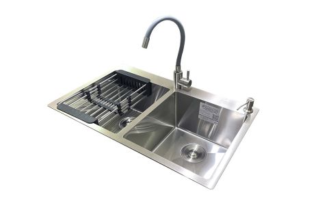 Комплект мийка + змішувач Romzha Arta U-730SD (C)