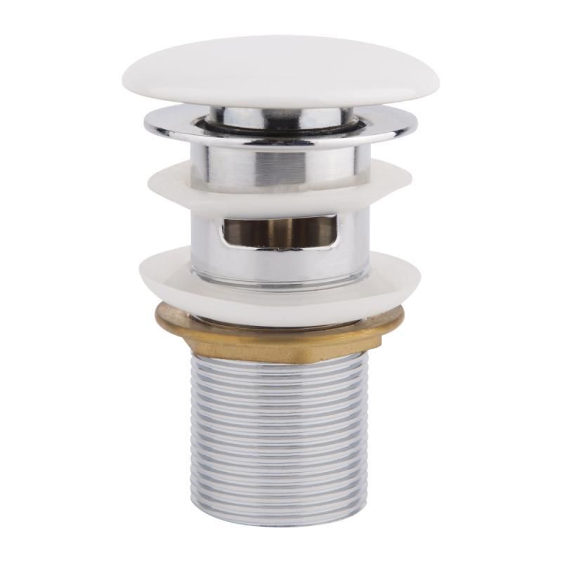 Донний клапан для раковини Qtap F0081 70х70х120 White з переливом Донний клапан для раковини Qtap F0081 70х70х120 White з переливом