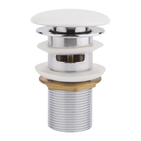 Донний клапан для раковини Qtap F0081 70х70х120 White з переливом Донний клапан для раковини Qtap F0081 70х70х120 White з переливом