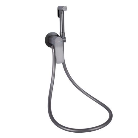 Набір для гігієнічного душу Qtap Slavonice округлий QTSLA262GMB45916 Gunmetal Black PVD Набір для гігієнічного душу Qtap Slavonice округлий QTSLA262GMB45916 Gunmetal Black PVD