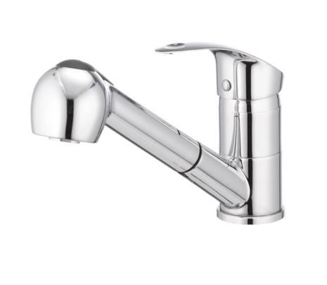 Змішувач для кухні з висувним виливом Cron Mars 014