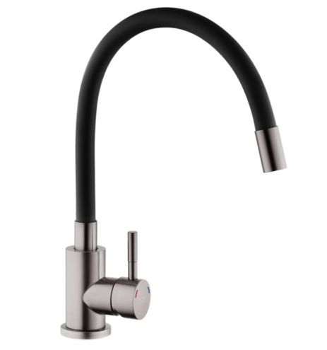 Змішувач для кухні MiX Seo 011 Graphite з гнучким виливом