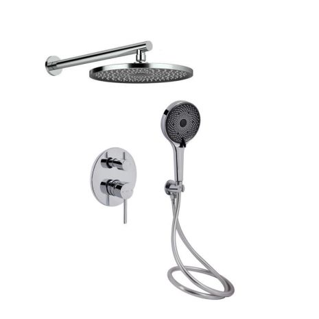 Душевая система универсальная Qtap Scorpio скрытого монтажа на два потребителя QTSCO113CRM45896 Chrome Душевая система универсальная Qtap Scorpio скрытого монтажа на два потребителя QTSCO113CRM45896 Chrome