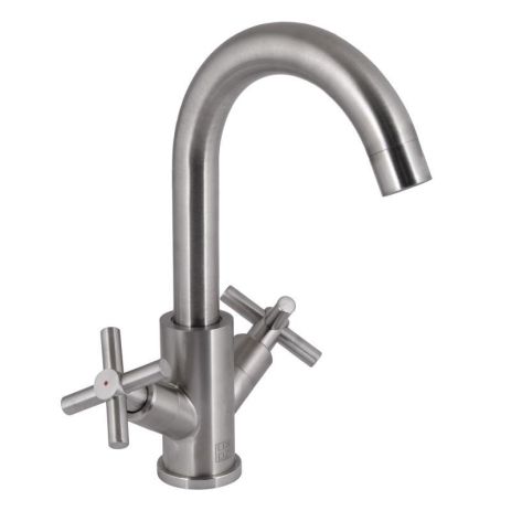 Змішувач для кухні Lidz Wind 161F двовентильний LDWIN161FNKS46098 Nickel Змішувач для кухні Lidz Wind 161F двовентильний LDWIN161FNKS46098 Nickel