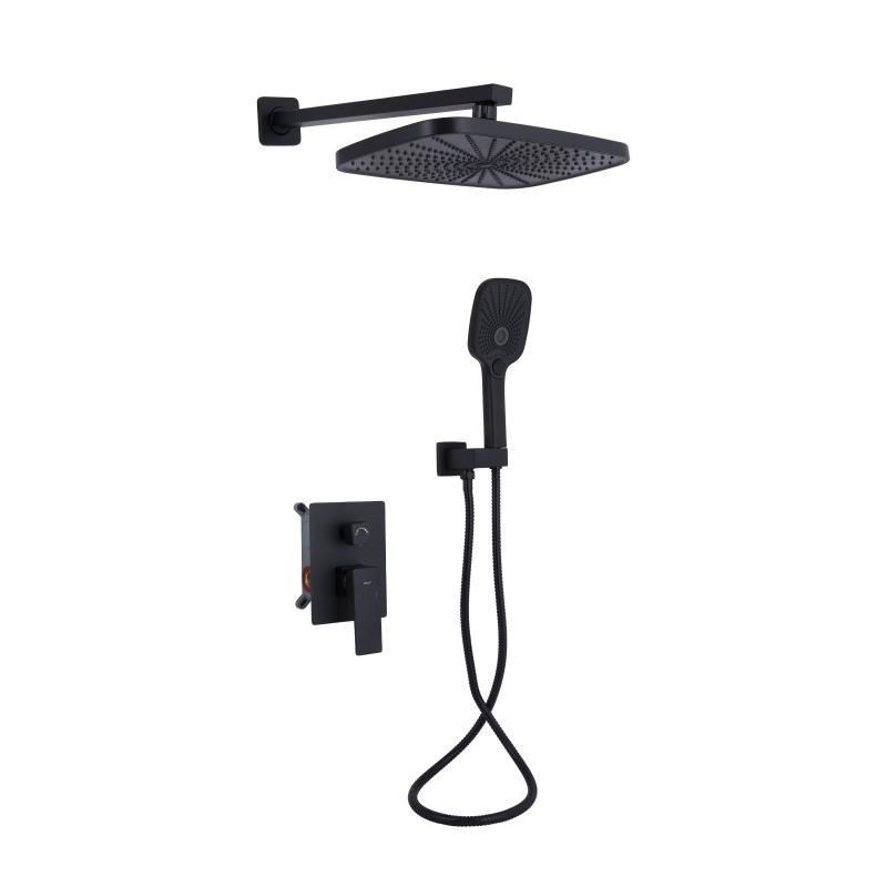Душевая система для душа Qtap Gemini скрытого монтажа на два потребителя QTGEM113BLM45697 Black Matt Душевая система для душа Qtap Gemini скрытого монтажа на два потребителя QTGEM113BLM45697 Black Matt