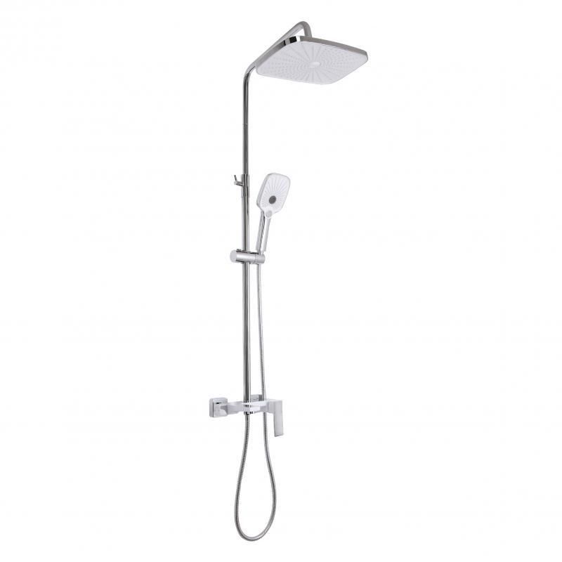 Душевая система универсальная Qtap Gemini на три потребителя (с изливом) QTGEM111CRW45687 Chrome/White Душевая система универсальная Qtap Gemini на три потребителя (с изливом) QTGEM111CRW45687 Chrome/White
