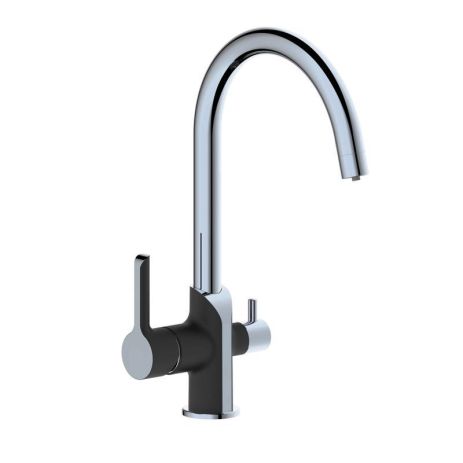 Смеситель для кухни Qtap Grand с подключением для питьевой воды QTGRA362CRB45669 Chrome/Black Смеситель для кухни Qtap Grand с подключением для питьевой воды QTGRA362CRB45669 Chrome/Black