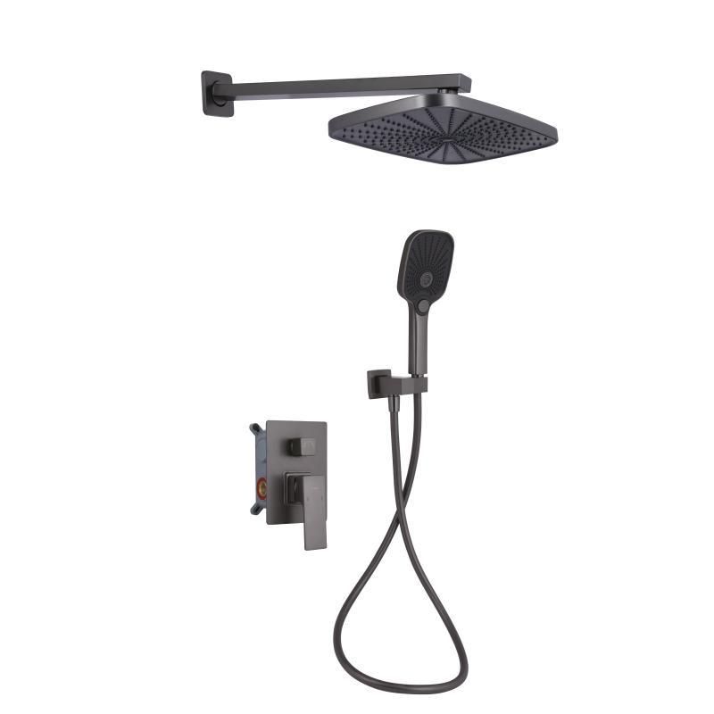 Душевая система для душа Qtap Gemini скрытого монтажа на два потребителя QTGEM113GMB45698 Gunmetal Black PVD Душевая система для душа Qtap Gemini скрытого монтажа на два потребителя QTGEM113GMB45698 Gunmetal Black PVD