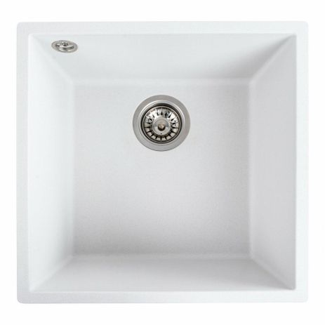 Гранитная мойка для кухни Platinum 4040 RUBA матовая белая Гранитная мойка для кухни Platinum 4040 RUBA матовая белая