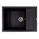 Кухонна мийка гранітна матова 7050 CASCADA Platinum чорна Кухонна мийка гранітна матова 7050 CASCADA Platinum чорна