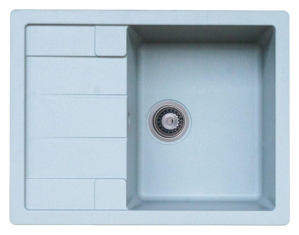 Гранітна мийка для кухні Platinum 6550 INTENSO матова Сірий металік L Гранітна мийка для кухні Platinum 6550 INTENSO матова Сірий металік L