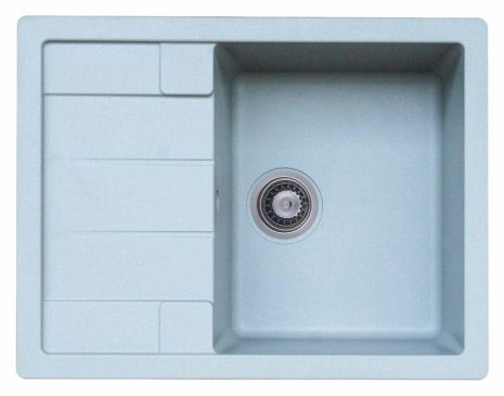 Гранітна мийка для кухні Platinum 6550 INTENSO матова Сірий металік L