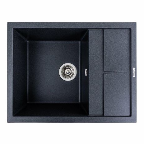 Гранітна мийка для кухні Platinum 6550 LOTOS матовий Карбон Гранітна мийка для кухні Platinum 6550 LOTOS матовий Карбон