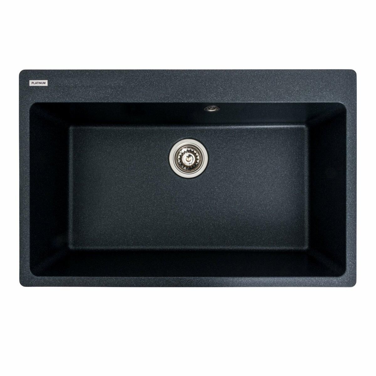 Гранитная мойка для кухни Platinum 7850 Bogema матовая (антрацит) Гранитная мойка для кухни Platinum 7850 Bogema матовая (антрацит)