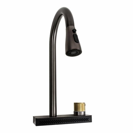 ZS85 комплект змішуачів під мийку водоспад Platinum (gun grey)