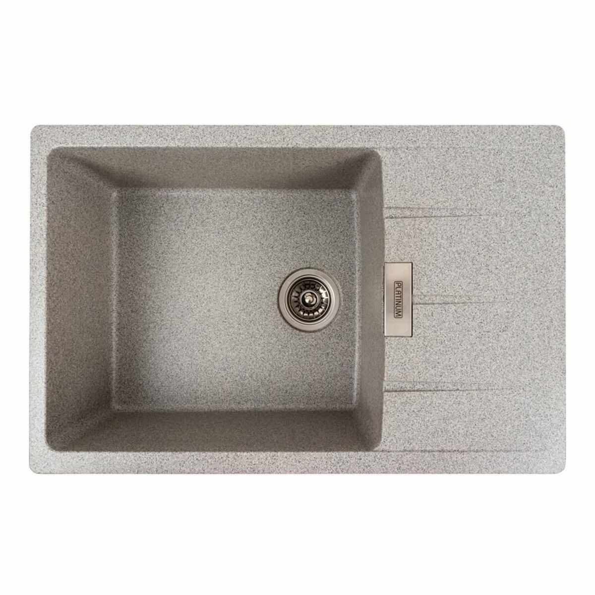 Гранитная мойка для кухни Platinum 7850 ROMA матовая (серая) Гранитная мойка для кухни Platinum 7850 ROMA матовая (серая)