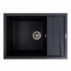 Кухонная мойка гранитная матовая 7050 CASCADA Platinum Карбон Кухонная мойка гранитная матовая 7050 CASCADA Platinum Карбон
