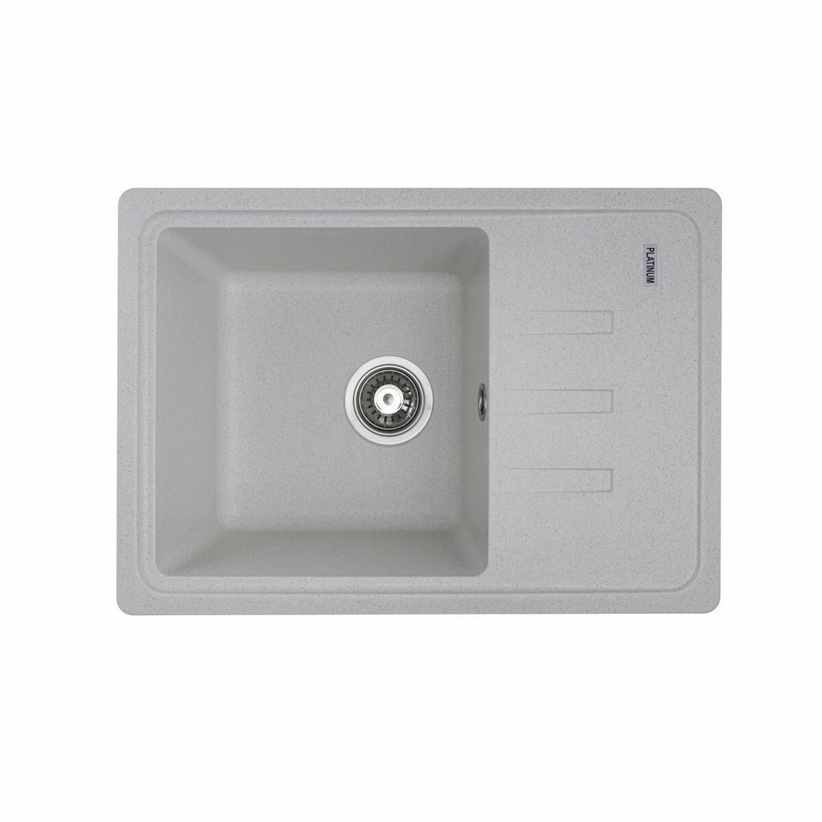 Гранитная мойка для кухни Platinum 6243 LIANA матовая Белая в точку Гранитная мойка для кухни Platinum 6243 LIANA матовая Белая в точку