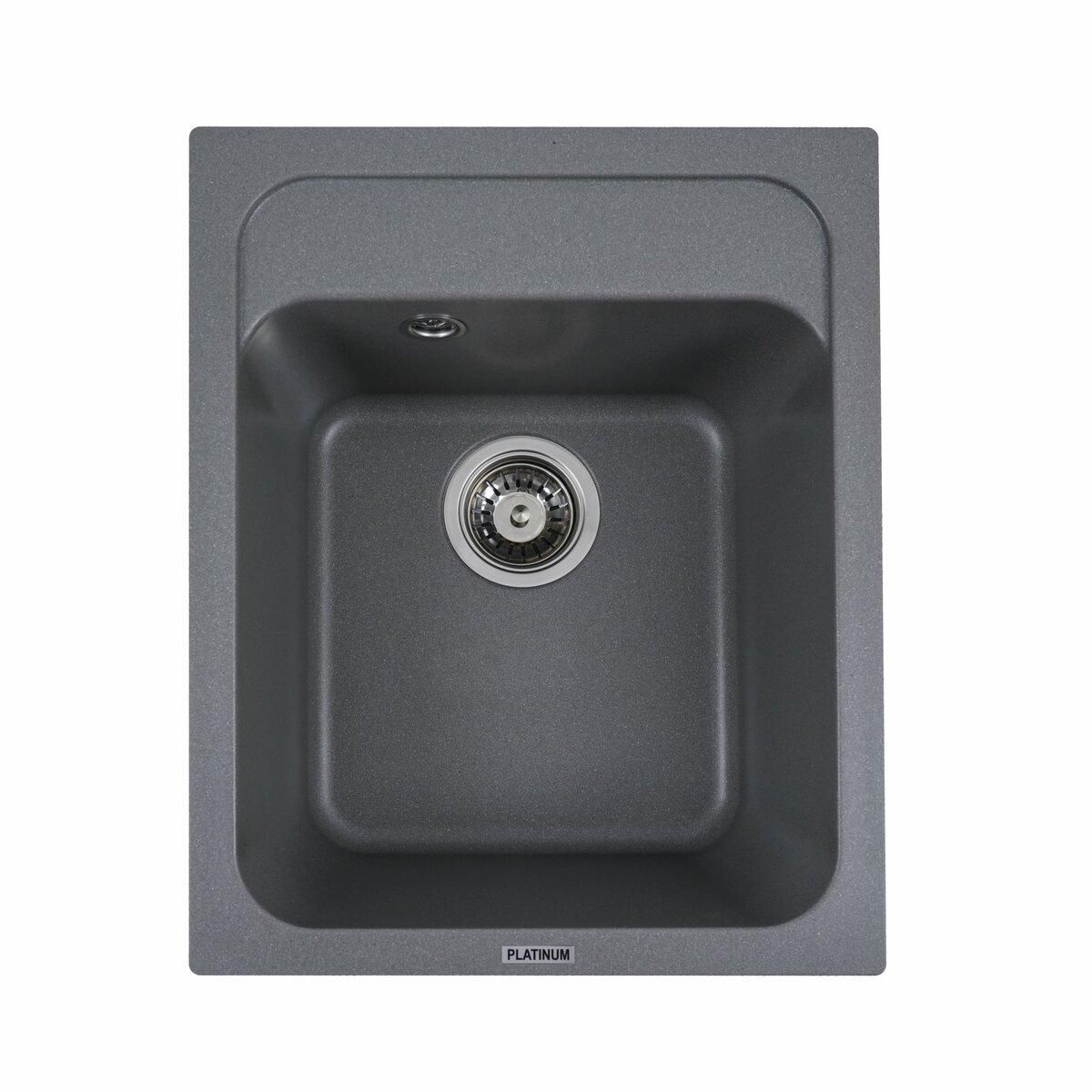 Гранитная мойка для кухни Platinum 4050 KORRADO матовая Серый муссон Гранитная мойка для кухни Platinum 4050 KORRADO матовая Серый муссон