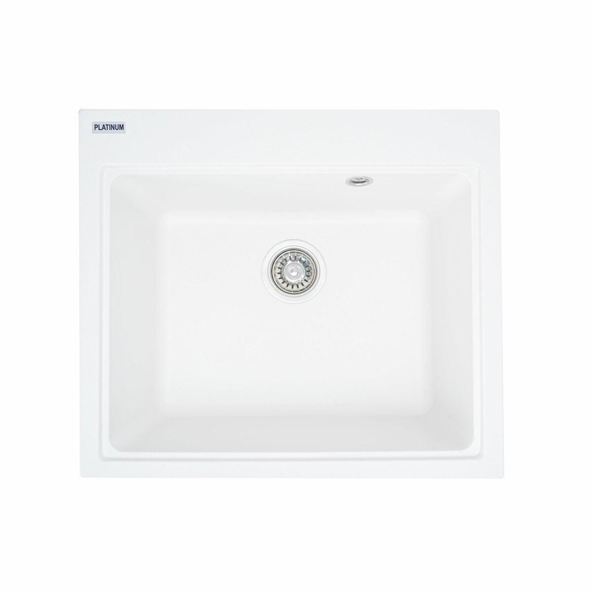 Мойка гранитная Platinum 5852 VESTA матовая Белоснежная Мойка гранитная Platinum 5852 VESTA матовая Белоснежная