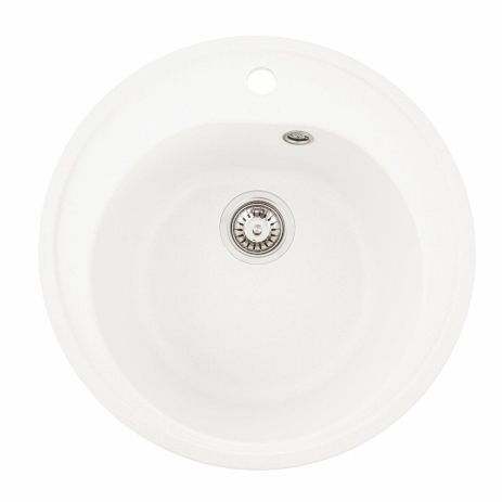 Гранітна мийка для кухні Platinum 510 LUNA матова Білосніжна Гранітна мийка для кухні Platinum 510 LUNA матова Білосніжна