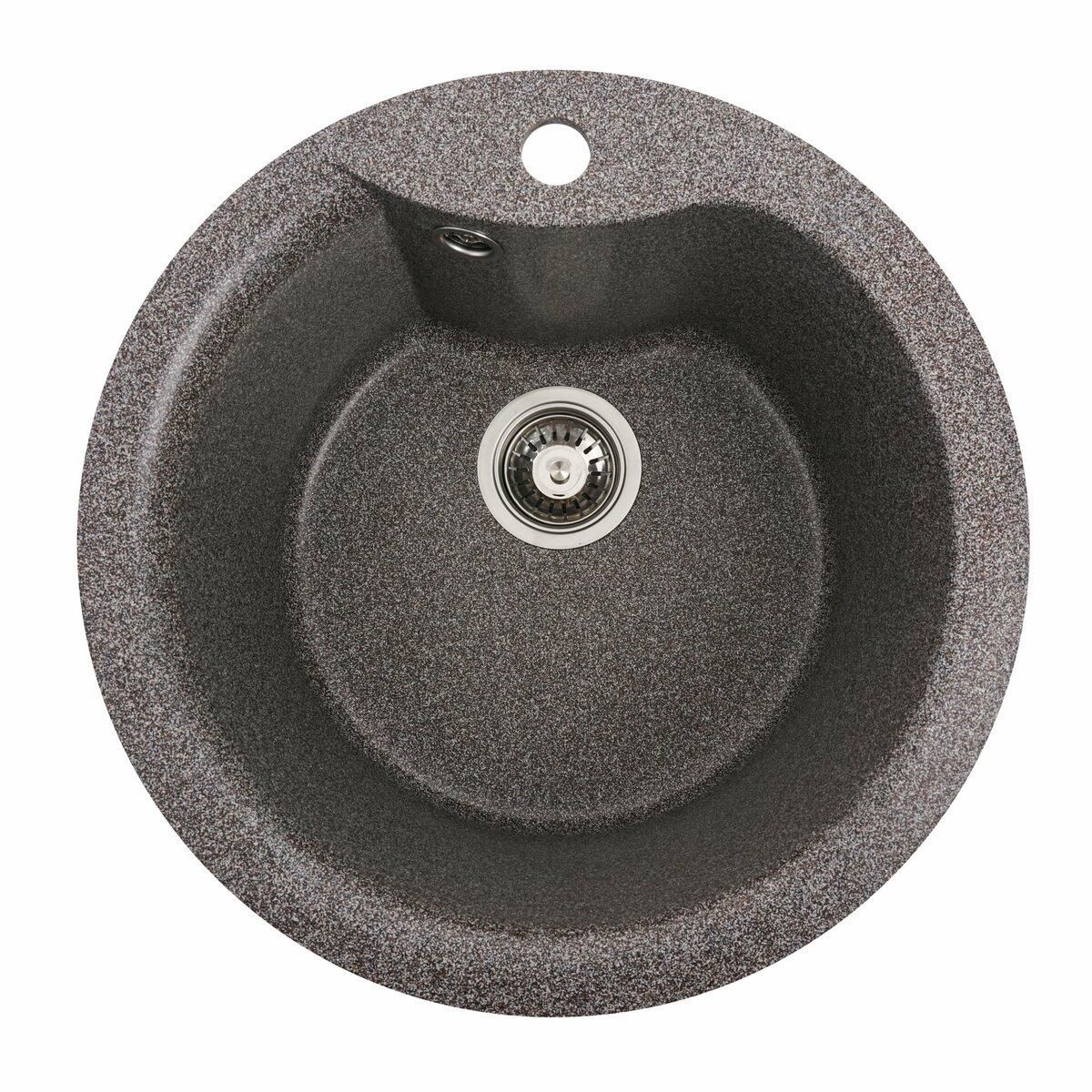 Гранитная мойка для кухни Platinum 480 TURAS матовая Микс Гранитная мойка для кухни Platinum 480 TURAS матовая Микс