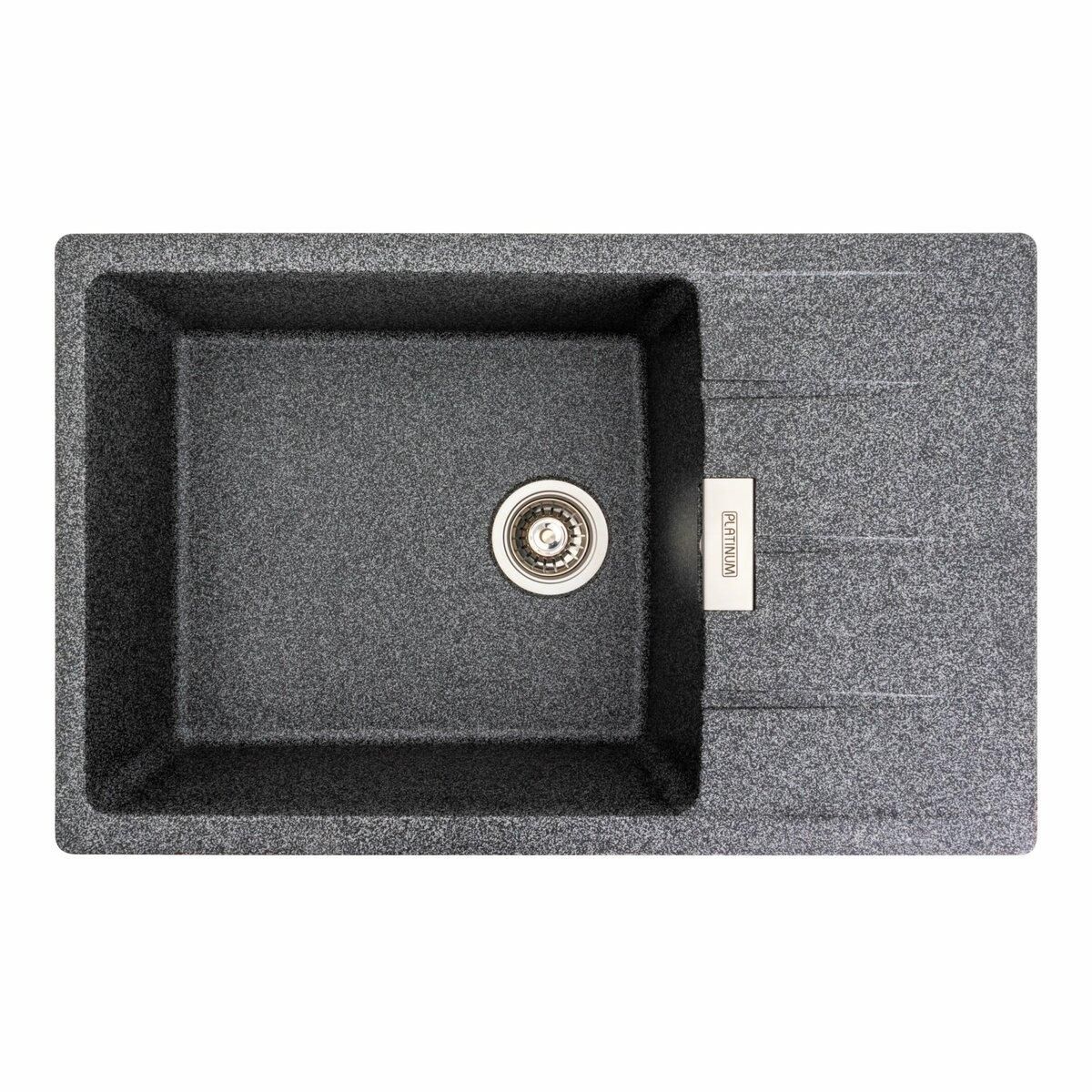 Гранитная мойка для кухни Platinum 7850 ROMA матовая (графит) Гранитная мойка для кухни Platinum 7850 ROMA матовая (графит)