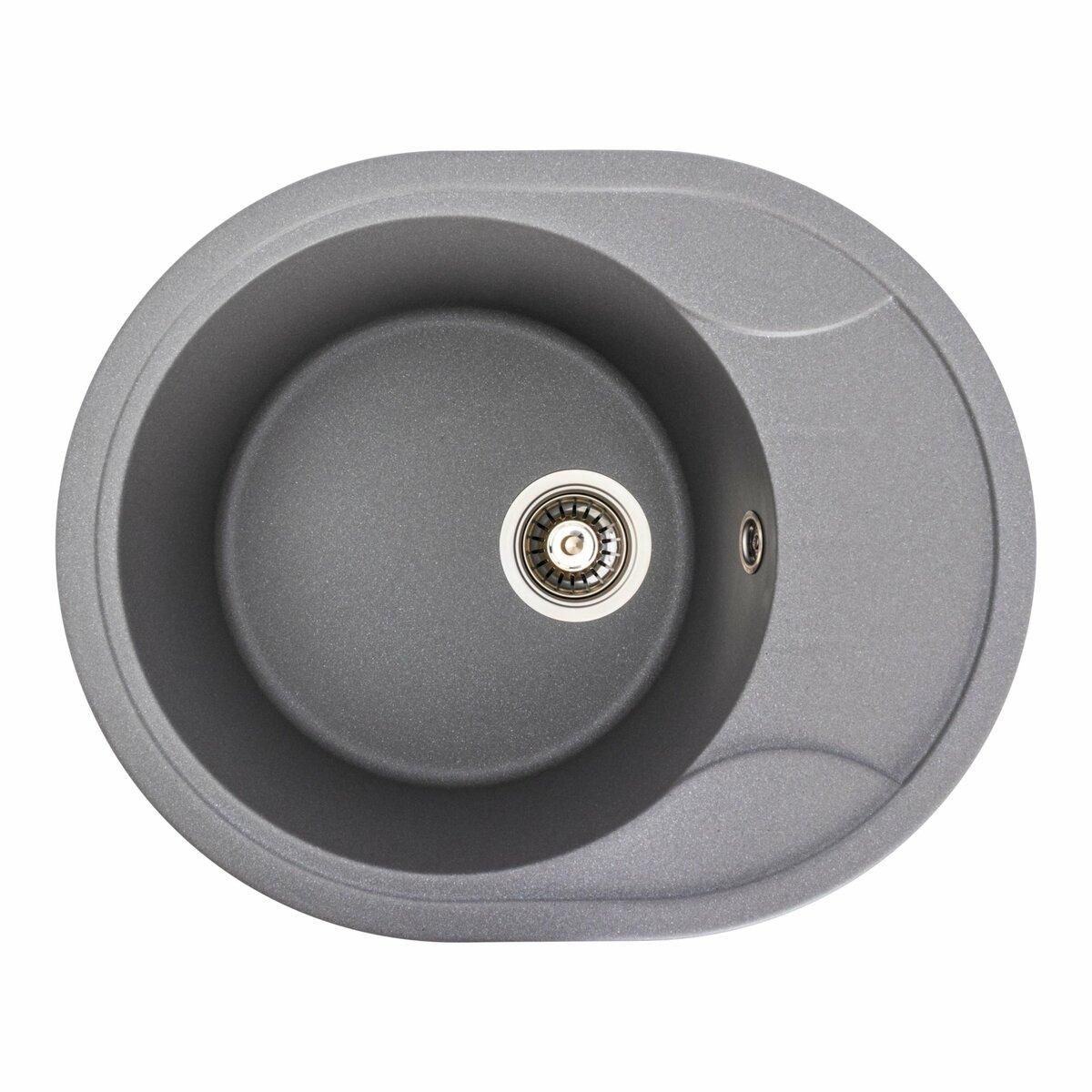 Гранитная мойка для кухни Platinum 5847 ONYX матовая (серый муссон) Гранитная мойка для кухни Platinum 5847 ONYX матовая (серый муссон)