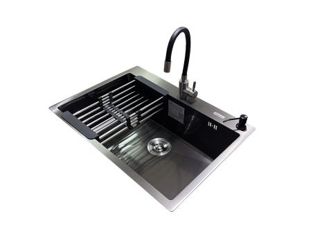Комплект мийка + змішувач Romzha Arta U-650S Max BL (C)