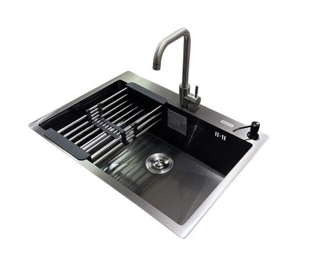 Комплект мийка + змішувач Romzha Arta U-650S Max BL (B) Комплект мийка + змішувач Romzha Arta U-650S Max BL (B)