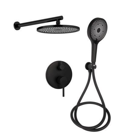 Душевая система универсальная Qtap Scorpio скрытого монтажа на два потребителя QTSCO113BLM45897 Black Matt Душевая система универсальная Qtap Scorpio скрытого монтажа на два потребителя QTSCO113BLM45897 Black Matt