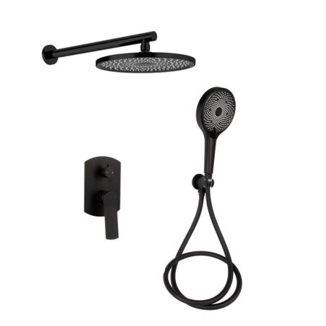 Душевая система универсальная Qtap Slavonice скрытого монтажа на два потребителя QTSLA113BLM45900 Black Matt Душевая система универсальная Qtap Slavonice скрытого монтажа на два потребителя QTSLA113BLM45900 Black Matt