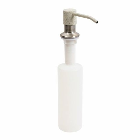 Дозатор для рідкого мила SA001 Platinum (Brushed) Білий у крапку