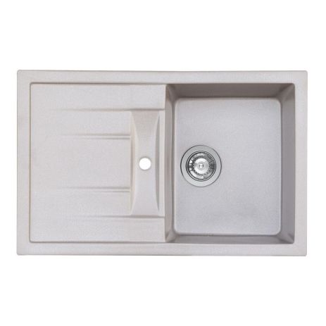 Гранітна мийка для кухні Platinum 7850 PRETSO глянець Сірий металік Гранітна мийка для кухні Platinum 7850 PRETSO глянець Сірий металік