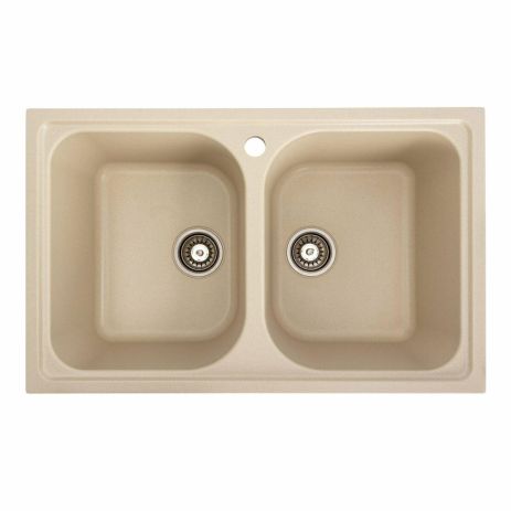 Гранітна мийка для кухні Platinum 7950 Equatoria глянець Айворі Гранітна мийка для кухні Platinum 7950 Equatoria глянець Айворі