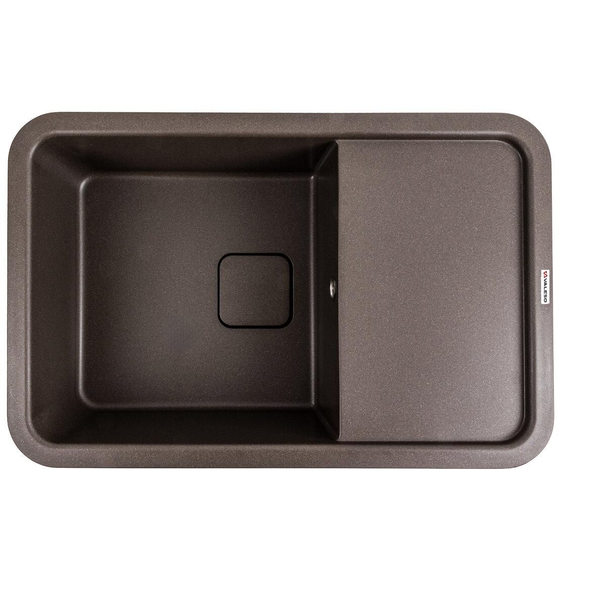 Гранитная мойка для кухни VALESO CUBE 7850 матовая в цвете Темная Скала Гранитная мойка для кухни VALESO CUBE 7850 матовая в цвете Темная Скала