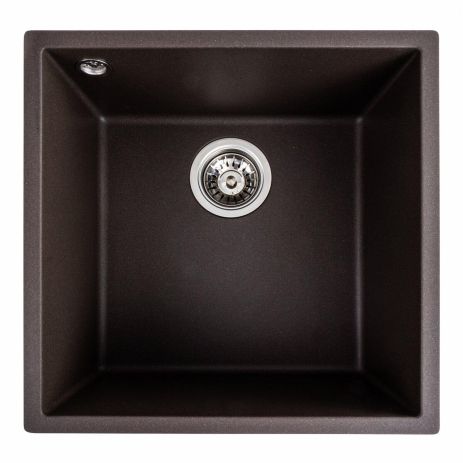 Кухонная гранитная мойка VALESO RUBA 4040 матовая Темная Скала