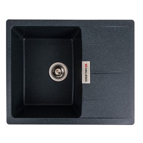 Антрацитовая гранитная мойка VALESO ZIRKONE 6250 матовая для кухни