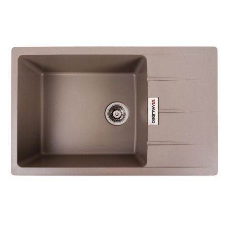 Гранитная кухонная мойка VALESO 7850 ROMA матовая Дюна