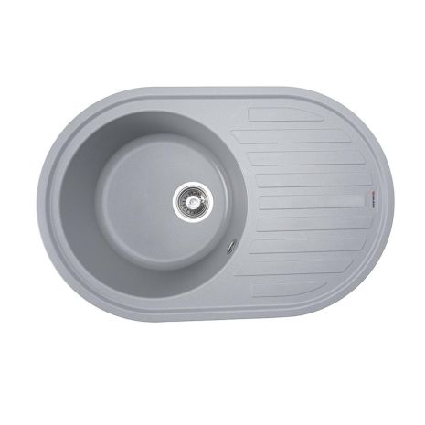 Кухонная гранитная мойка VALESO LIRA 7750 матовая Серый металлик