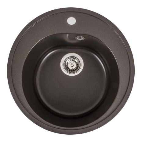 Матовая гранитная мойка для кухни VALESO LUNA 510 Темная Скала Матовая гранитная мойка для кухни VALESO LUNA 510 Темная Скала