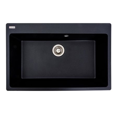 Кухонная гранитная мойка VALESO BOGEMA 7850 матовая Черный металлик