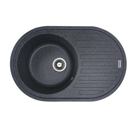 Гранитная кухонная мойка VALESO LIRA 7750, матовая, Графит цвет
