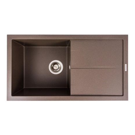 Кухонная гранитная мойка VALESO SOLID 7843, матовая Темная Скала Кухонная гранитная мойка VALESO SOLID 7843, матовая Темная Скала