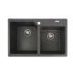 Кухонная гранитная мойка Valeso Harmony 7850, матовая, графит
