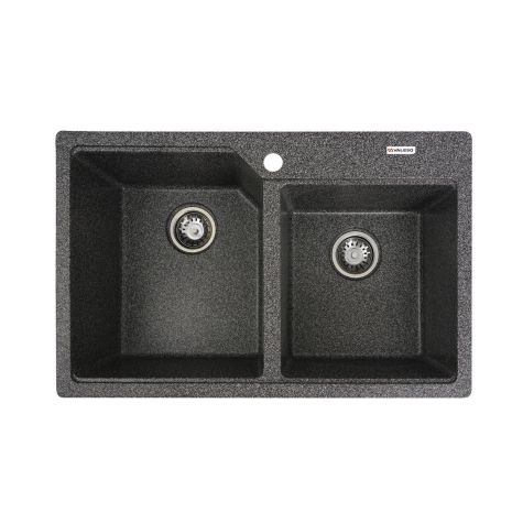 Кухонная гранитная мойка Valeso Harmony 7850, матовая, графит